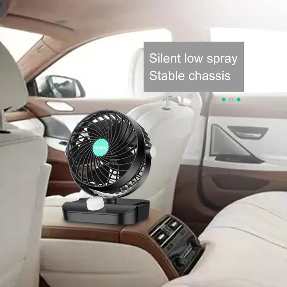 Автомобильный вентилятор с двойной головкой 12 В 360 градусов|Обогрев и