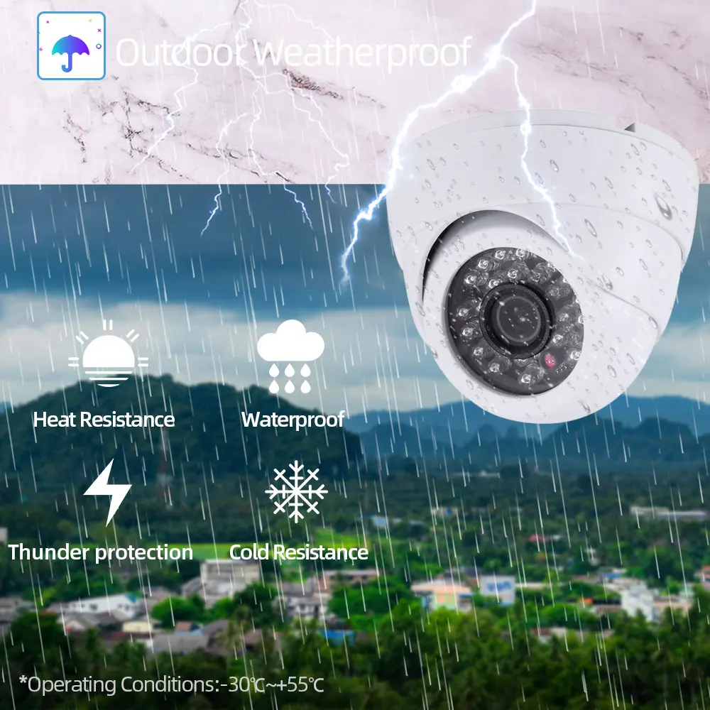 4-канальный 5-мегапиксельный AHD DVR комплект домашней камеры видеонаблюдения
