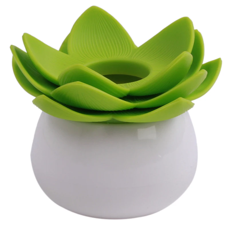 

4 Colors Fashion Lotus Home Decor Toothpick Cotton Swab Holder Storage Box Pick Toothpick Case