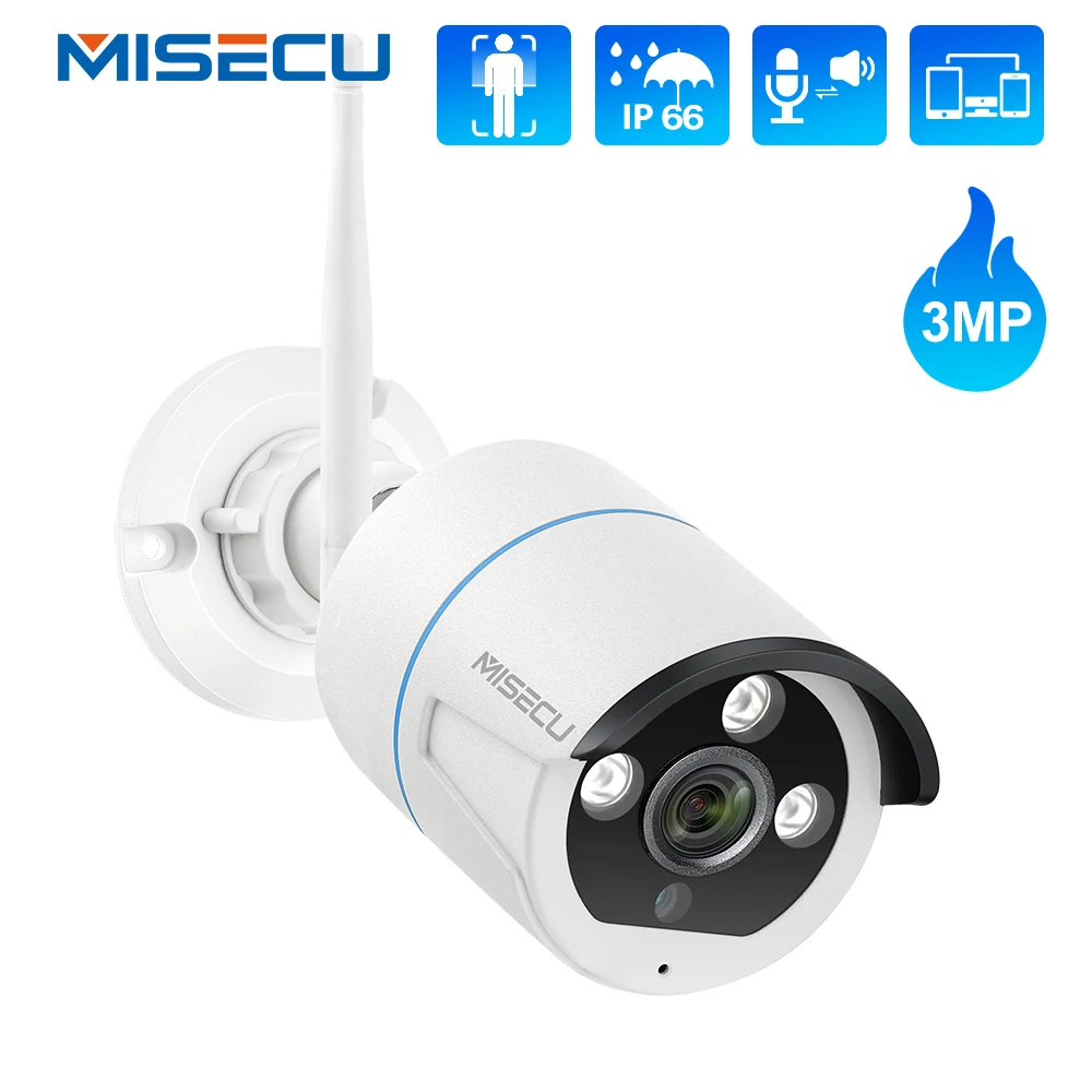 IP-камера MISECU 3 Мп с поддержкой Wi-Fi и функцией ночного видения