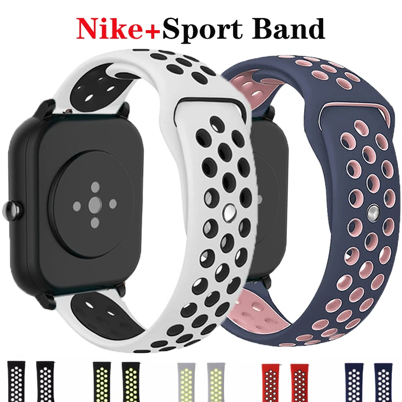 Браслет для Amazfit GTS/2/2e/GTS2 Mini/GTR 42 мм/47 мм/GTR2/2e/stratos 2/3 спортивный силиконовый ремешок