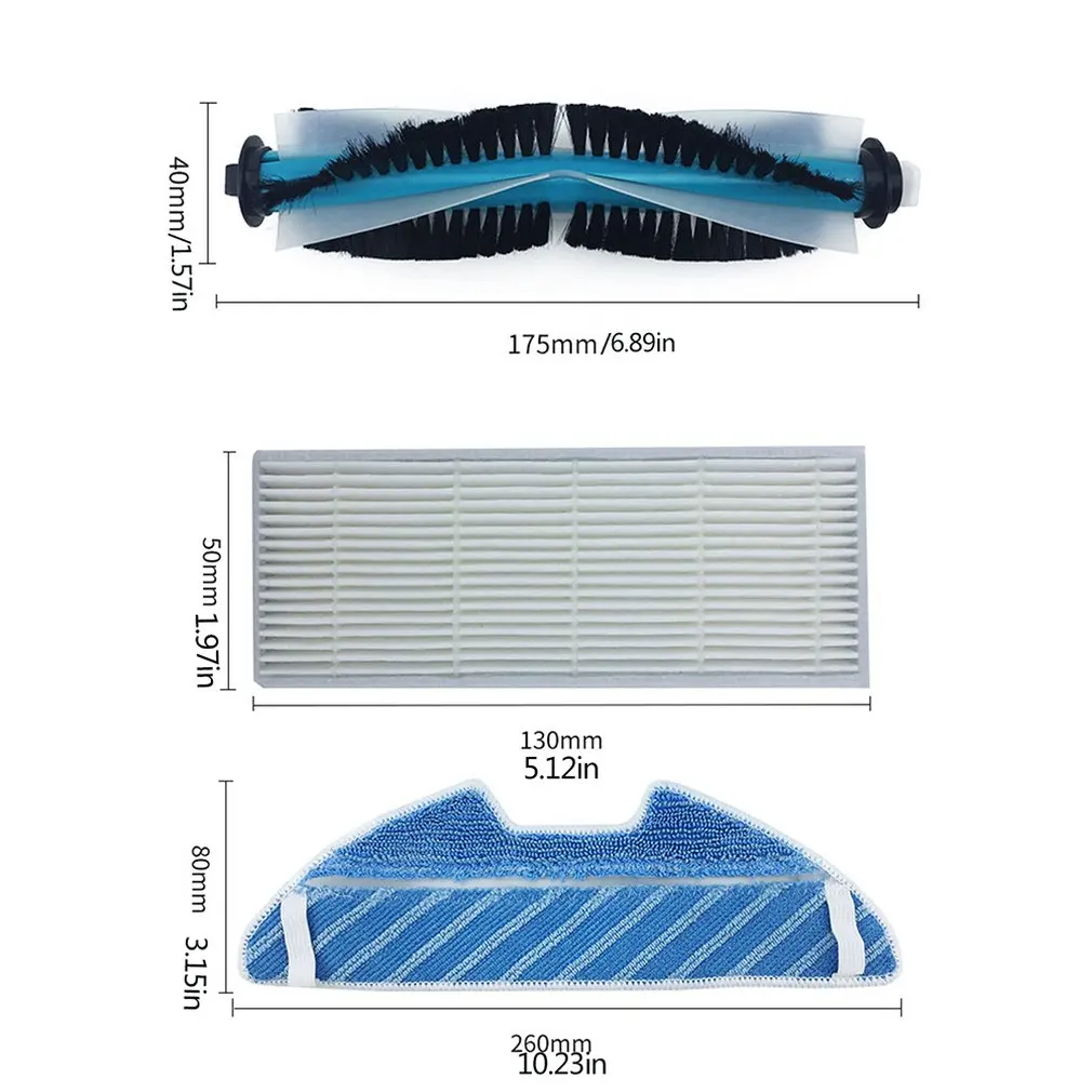 

Vacuum Cleaner Parts Filter Side Brush Main Brush Mop Vacuum Cleaner Accessory Floor Cleaning Tools For Conga