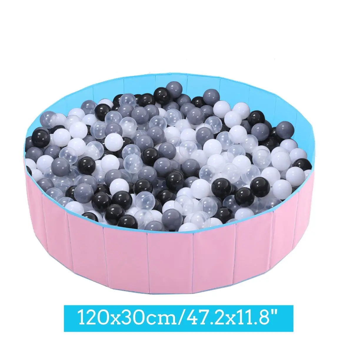 PinkBlue ball 120x30 Детский манеж, блестящий мяч, ямы, складной мяч, бассейн, 100 шт, Океанский шар, игрушка, моющийся, складной забор, 3 размера - Цвет: PinkBlue ball 120x30