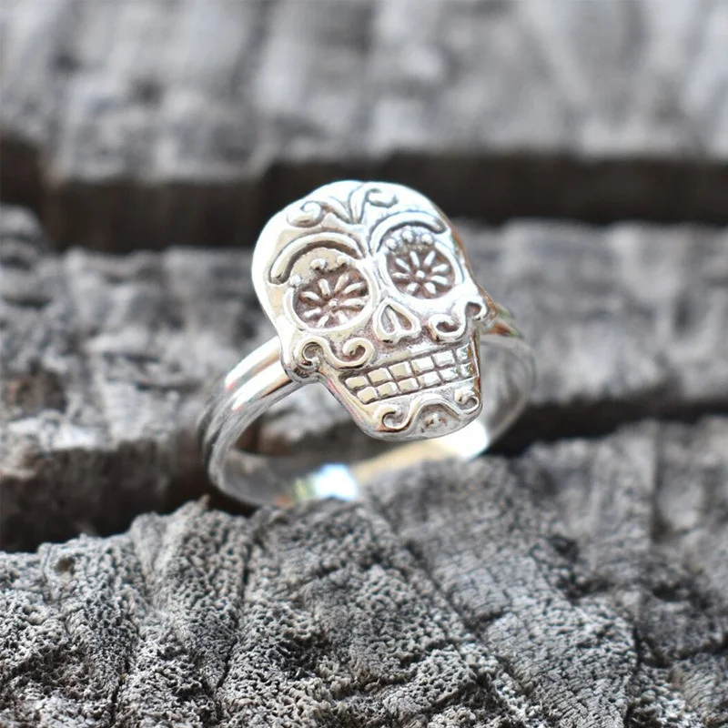 

Halloween personalized skull ring ring fashion size 6-10