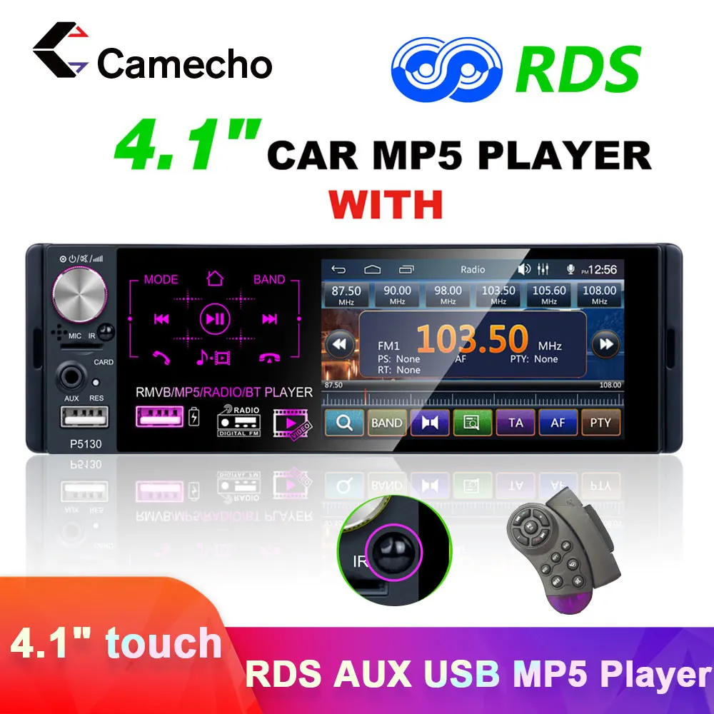 Автомагнитола Camecho 1 din сенсорный экран 4 дюйма автомобильная стереосистема