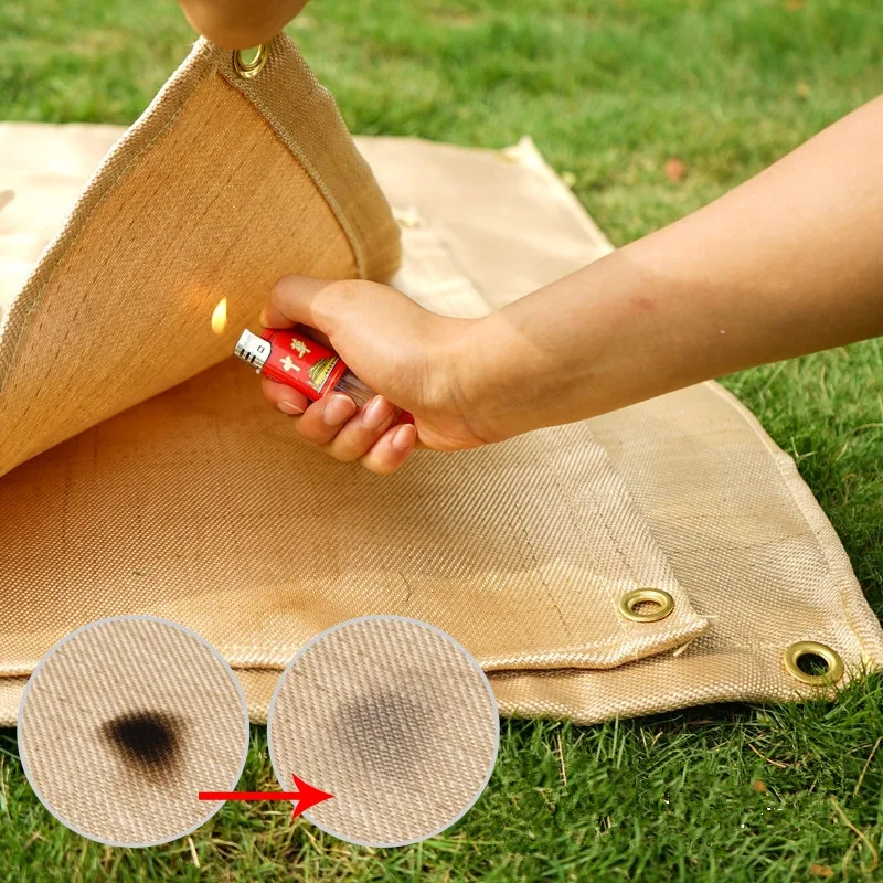 S/M/L огнеупорное одеяло для барбекю коврик из стекловолокна уличная огнеупорная