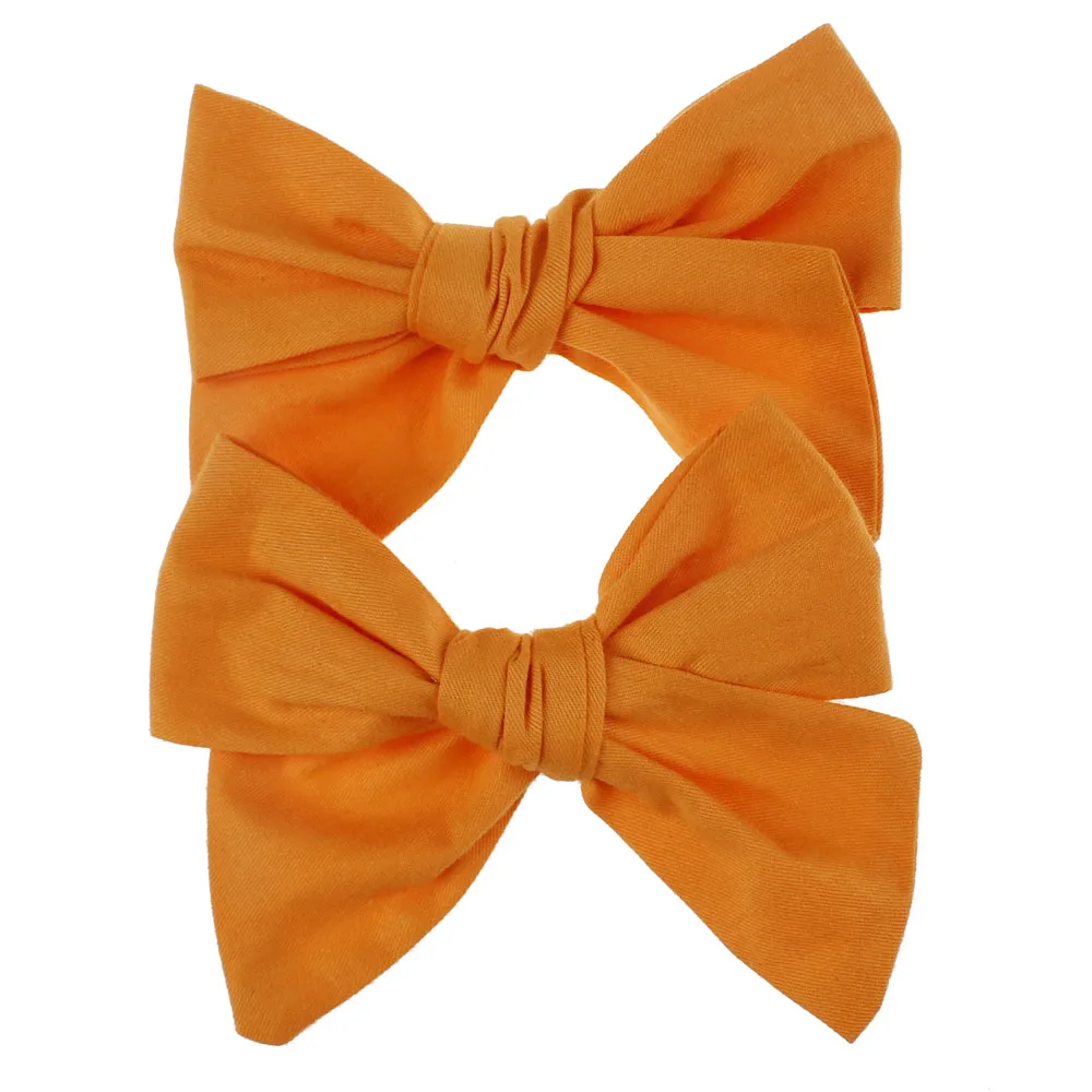 2 шт. заколки для волос с большим бантиком девочек детский хлопковый комплект