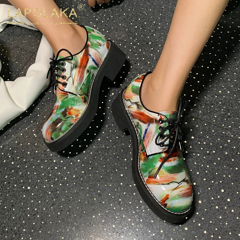 Lapolaka 2021 New Arrivals Top Quality Luxury Colorful INS Shoes Ladies Pumps Shoelace Comfy Med Heels Office Pump Woman | Обувь