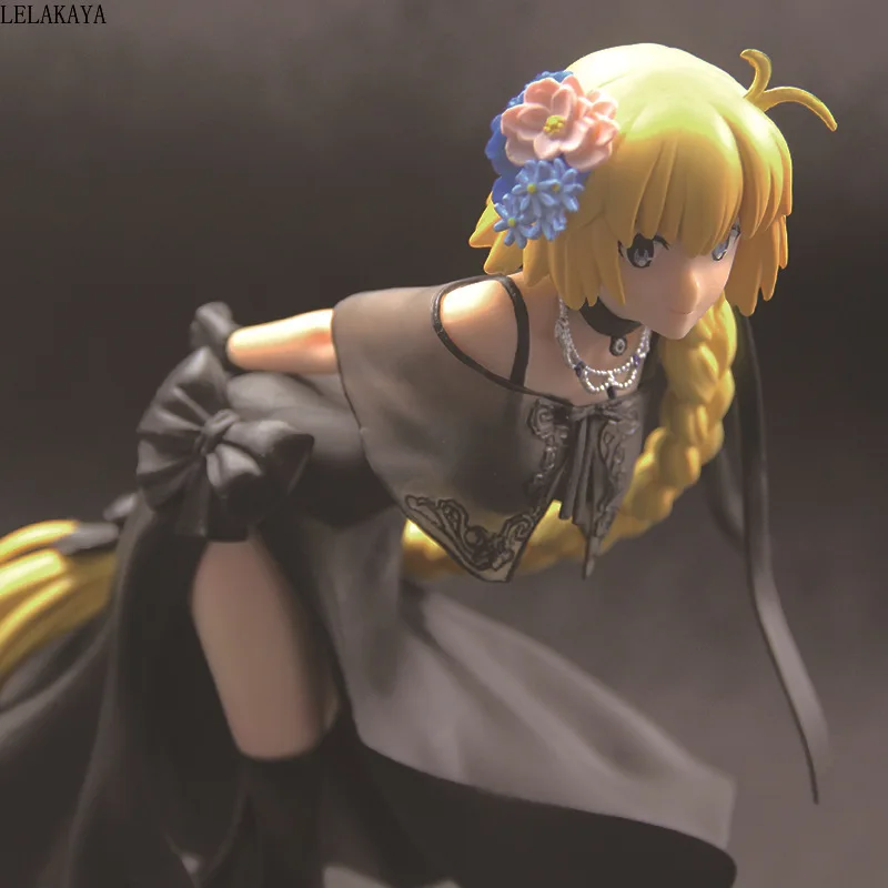 24 см японский Fate Grand Order Joan of Arc Saber Ghost платье версия модели ПВХ украшения аниме фигурка коллекция кукла Новинка