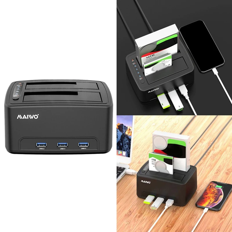

MAIWO K3072H Hard Disk Duplicator Multi-Function HUB Mobile Hard Disk Base Duplicator Support 2.5/3.5 Inch Hard Disk