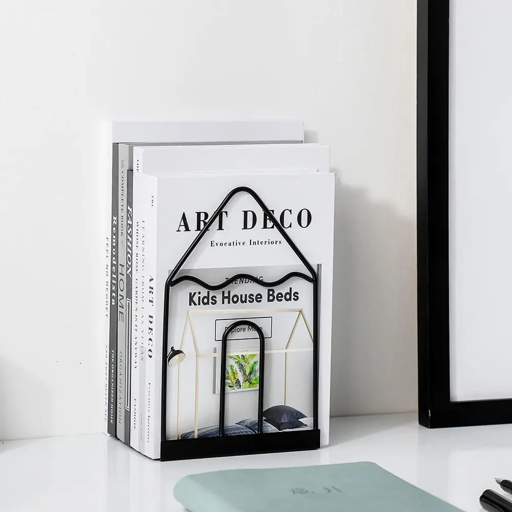 

Подставка для книг из кованого железа, держатель для книг, нескользящий, 1 пара