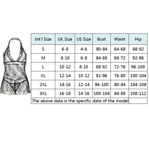 Горячая Распродажа женское сексуальное кружевное платье + стринги ночная