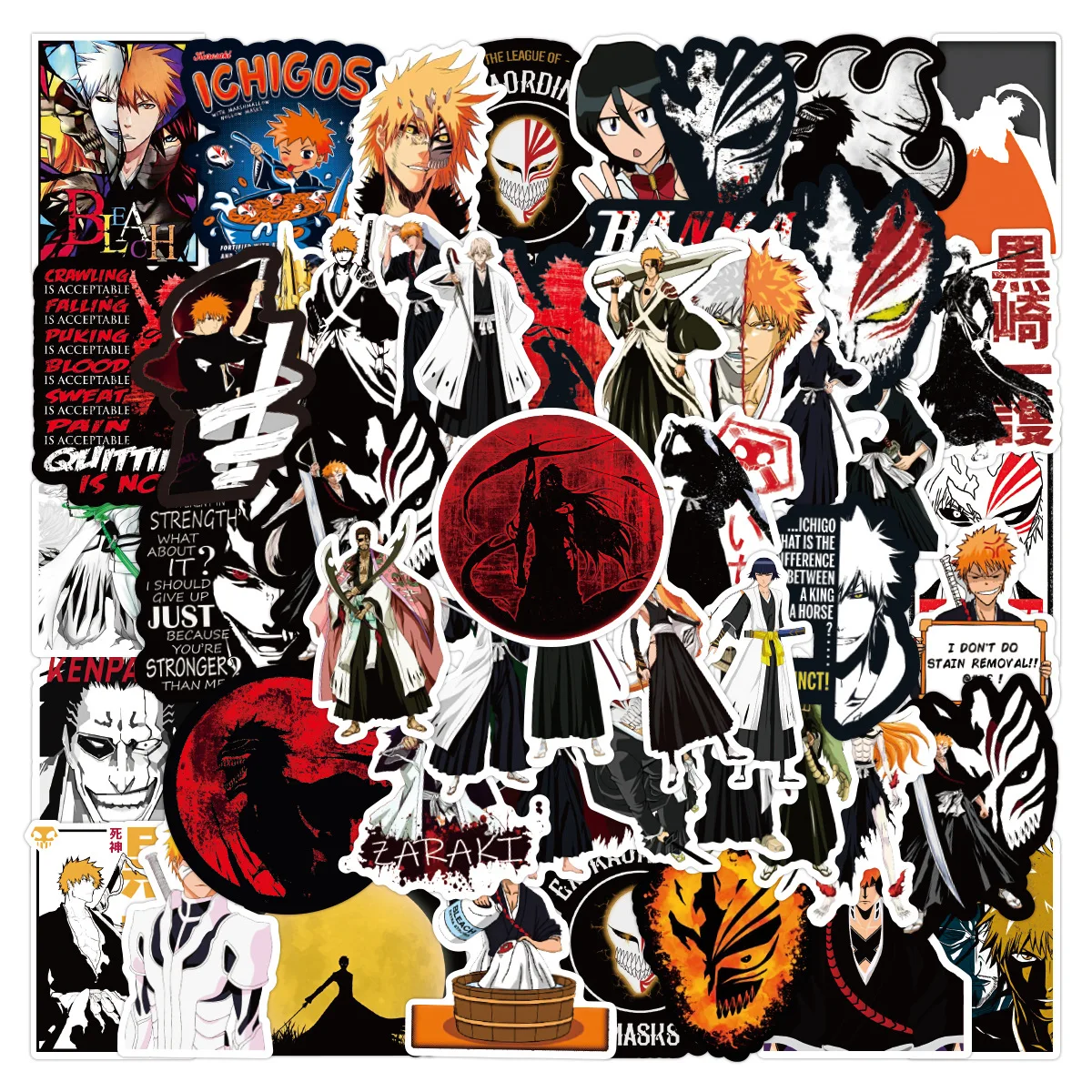 

10/30/50PCS Cartoon Death Series Personalized Decoration Graffiti Waterproof Sticker Notebook Skateboard WaterCupHelmetWholesale
