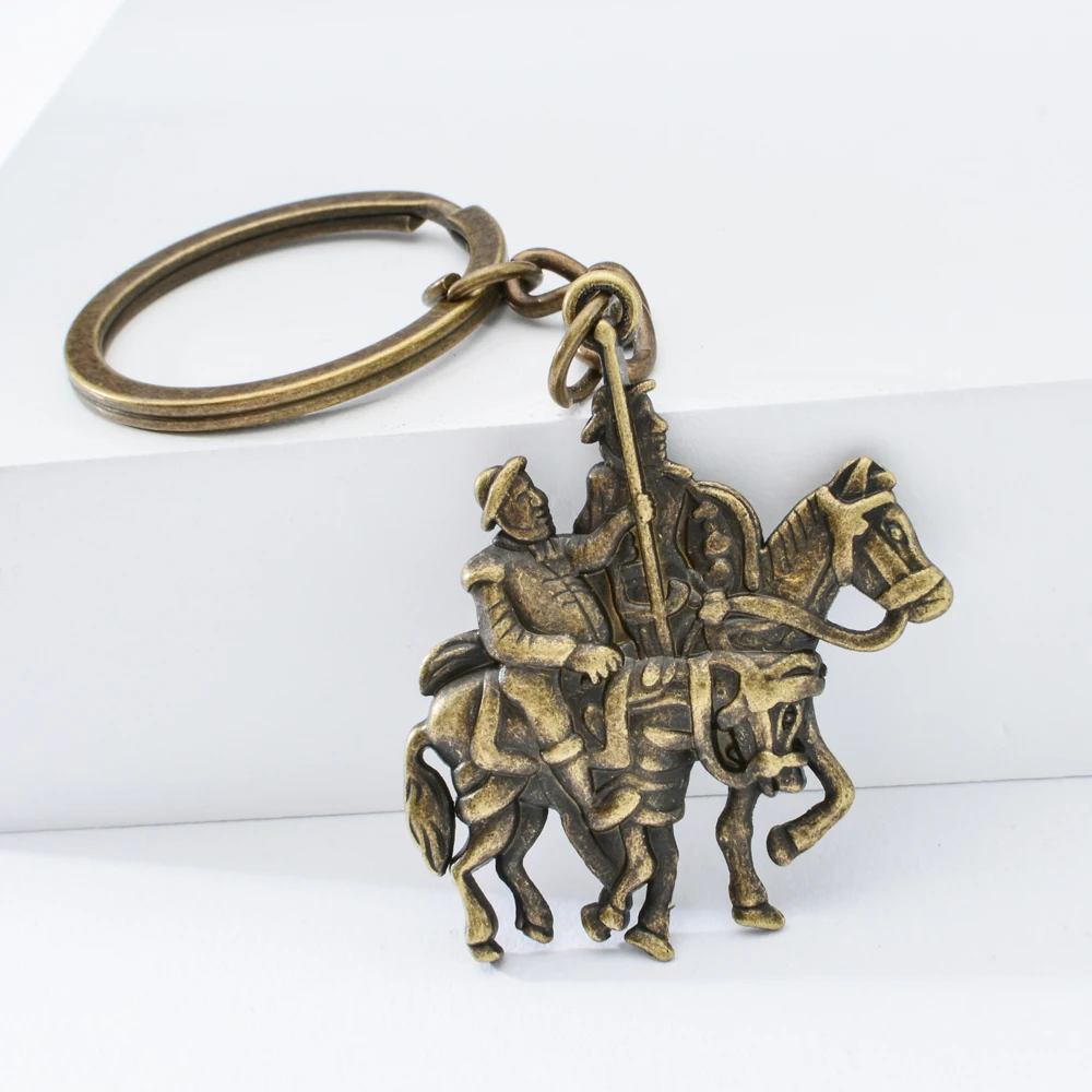 Ретро брелок Vicney в испанском стиле докьюте античный медный для ключей доккиксот