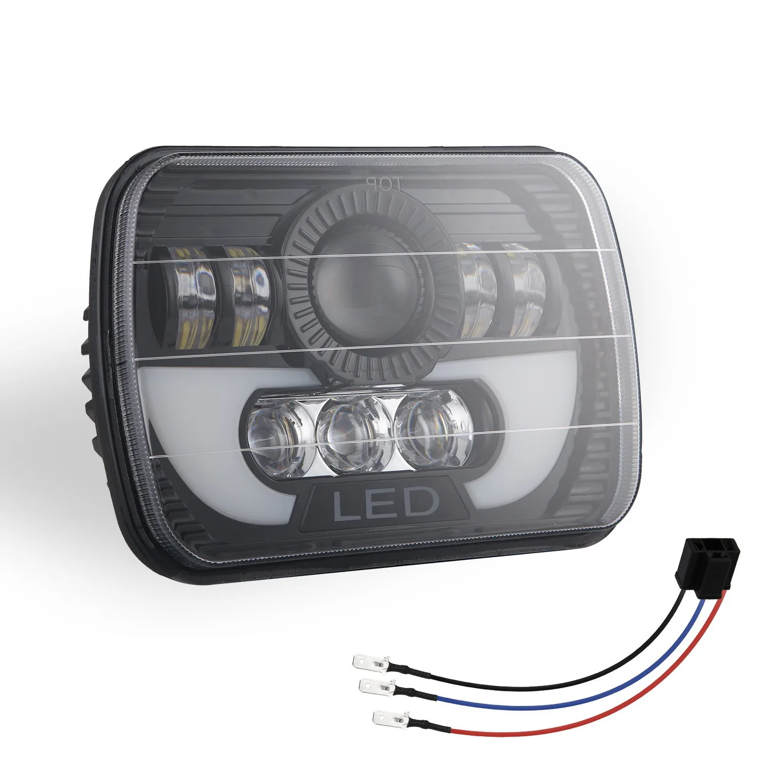 

300W 5X7 Led головной светильник s Led герметичный луч головной свет лампы с дальним и низким светом светодиодный головной светильник для Jeep Wrangler Yj...