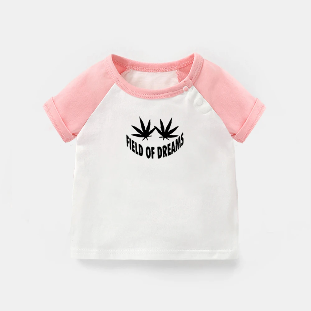 

Широкая футболка для новорожденных с принтом «рыба» и надписью «Field of Dreams»