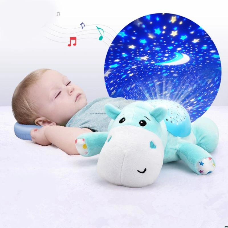 Мультяшная плюшевая кукла Потолочная Звездная Ночная лампа проектор