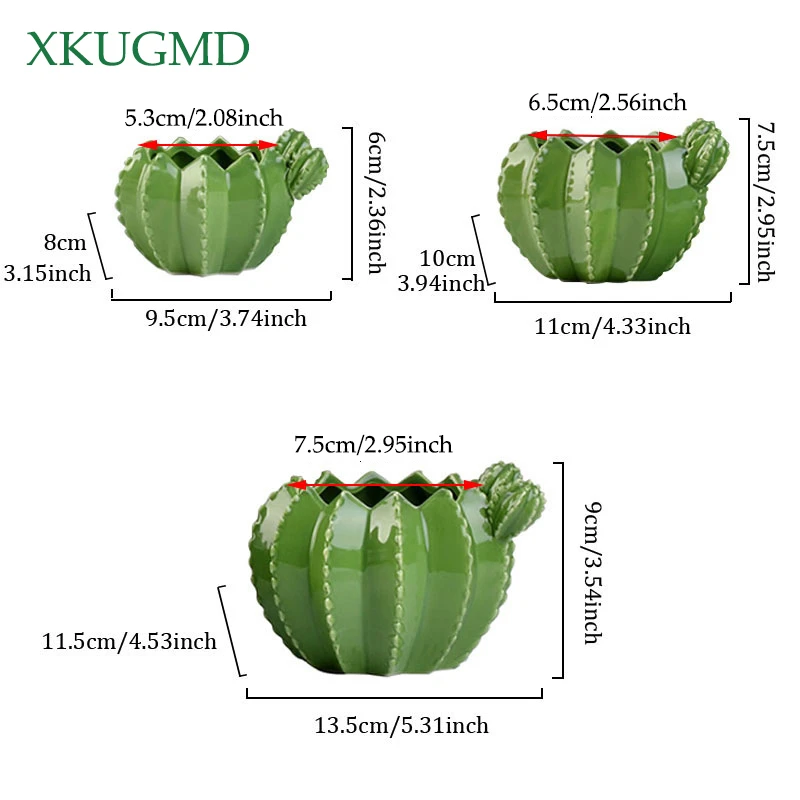 Горячий новый продукт кактус керамическая креативная скульптура ремесла