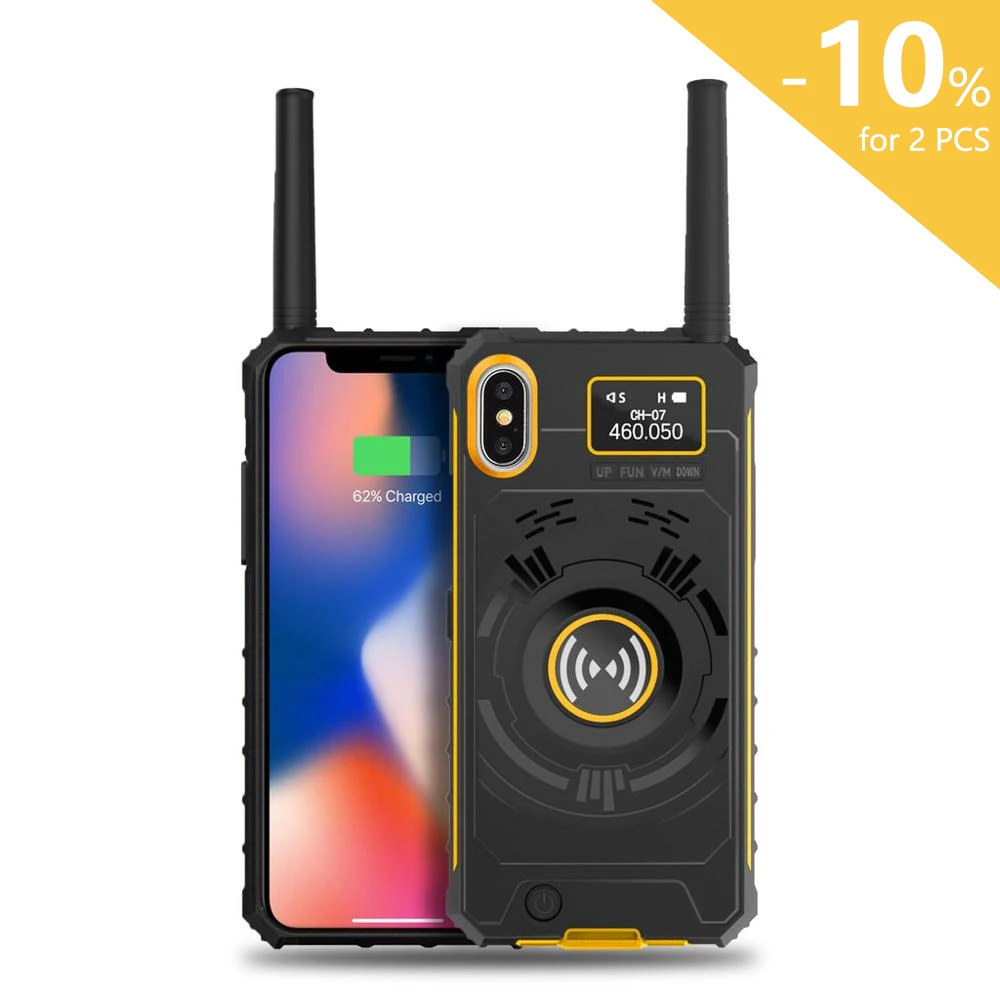 IRaddy GM-series 3-в-1 UHF чехол для телефона двусторонней радиосвязи Перезаряжаемые на Батарея защита от ударов при падении сотовый телефон для iPhone