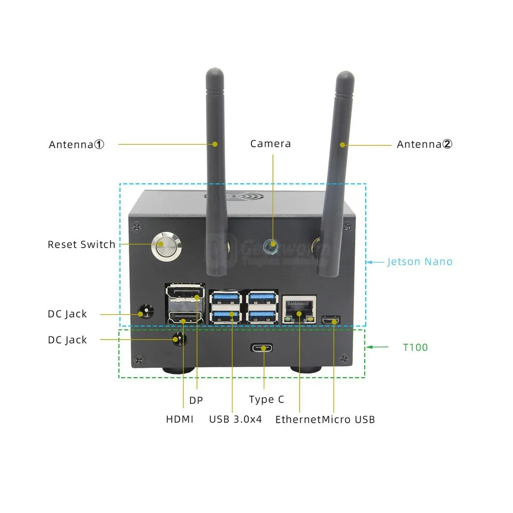 NVIDIA Jetson Nano NVMe M.2 SSD Shield Storage Плата расширения T100 V1.1 для NVIDIA Jetson Nano Developer Kit