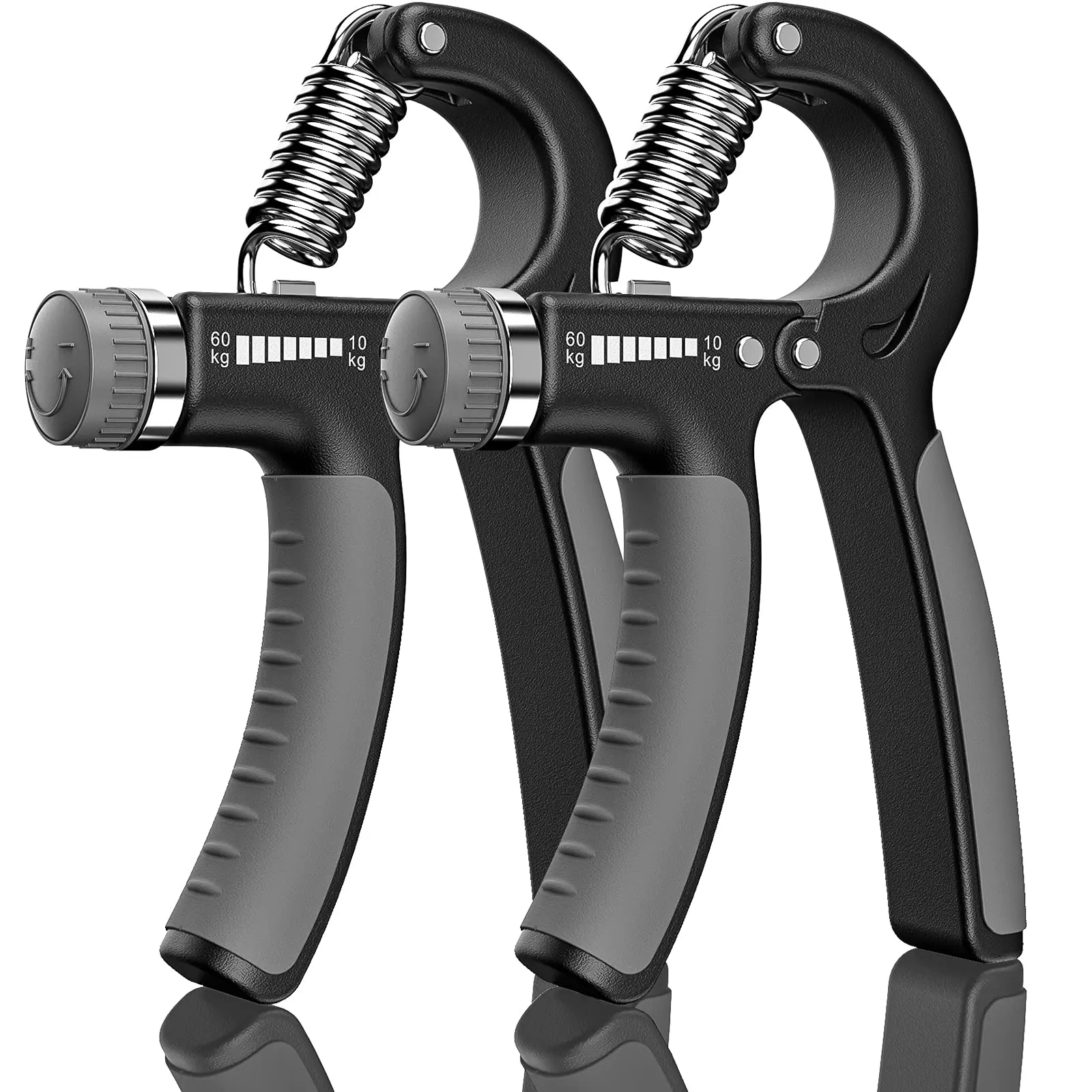 

Hand Grip Strengthener, Grip Strength Trainer, Hand Exerciser Adjustable Resistance 10-60 Kg, Forearm Workout Training Equipment