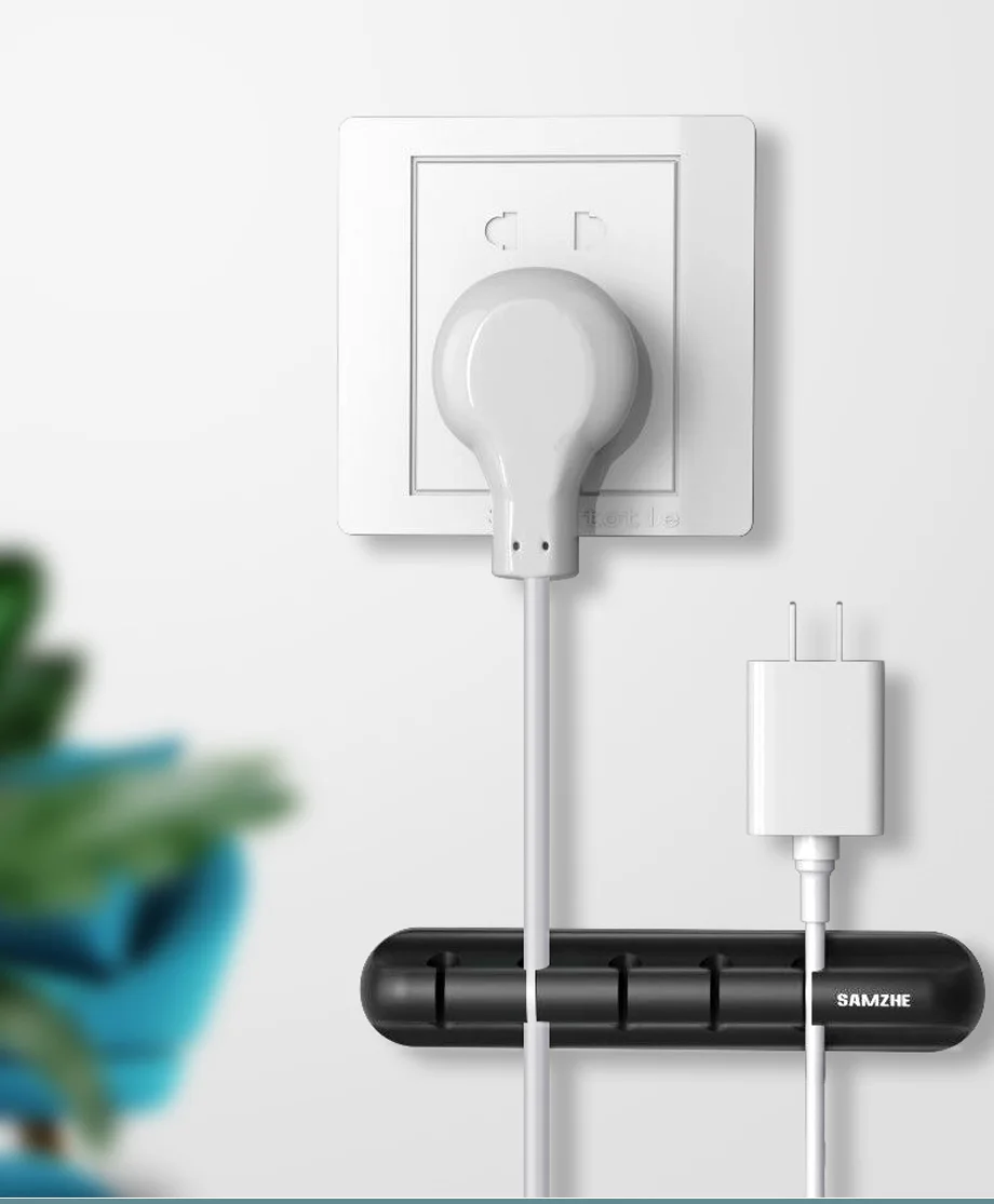 SAMZHE устройство для сматывания кабеля 5 зажимов USB Кабельный органайзер Настольный Кабельный Держатель для мыши, наушников, наушников, зарядный кабель в офисе, дома