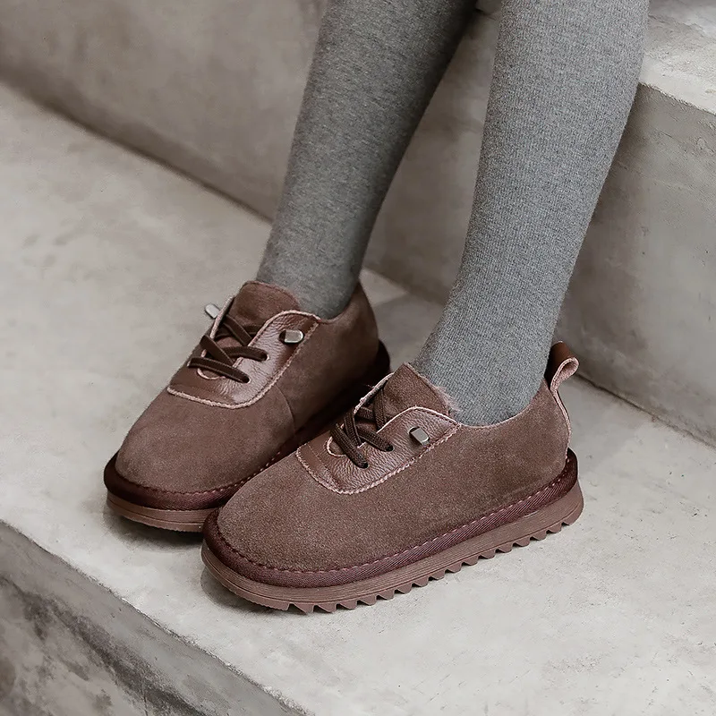 Зимние ботинки принцессы 2019 обувь из натуральной кожи и плюша для маленьких