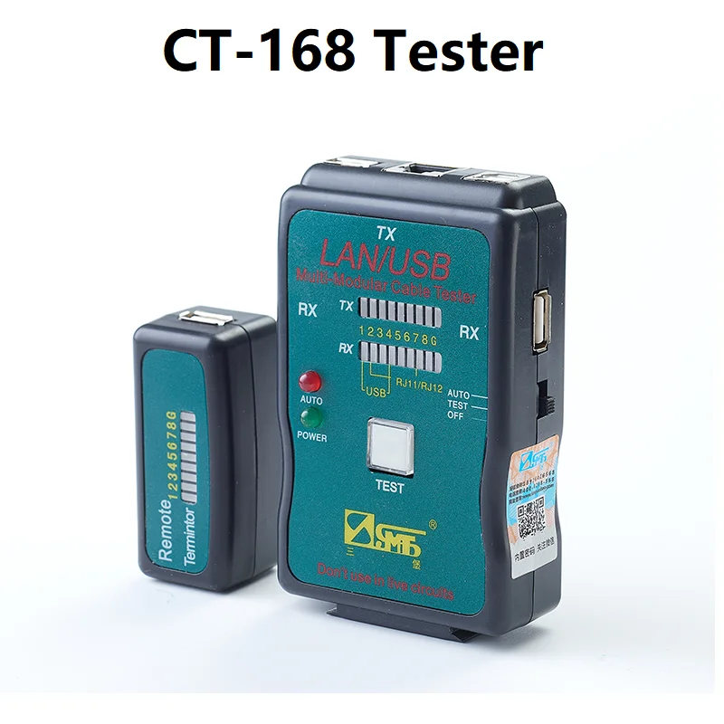 Высококачественный стандартный Тестер кабеля Ethernet Lan многомодульный RJ11 RJ12 RJ45 USB