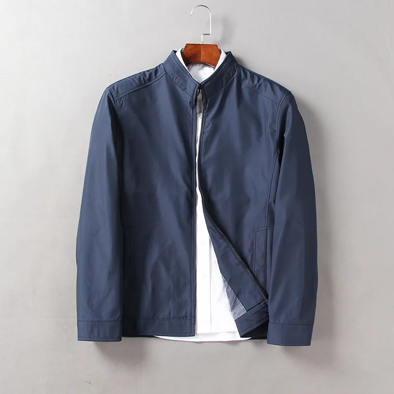 

New men's Navy stand collar short sleeve jacket in autumn 2019
