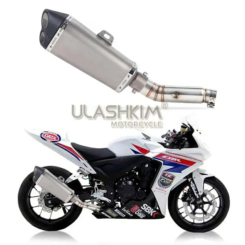 Выхлопная труба глушителя для мотоцикла средняя без шнуровки HONDA CBR400 CB500R CBR500R