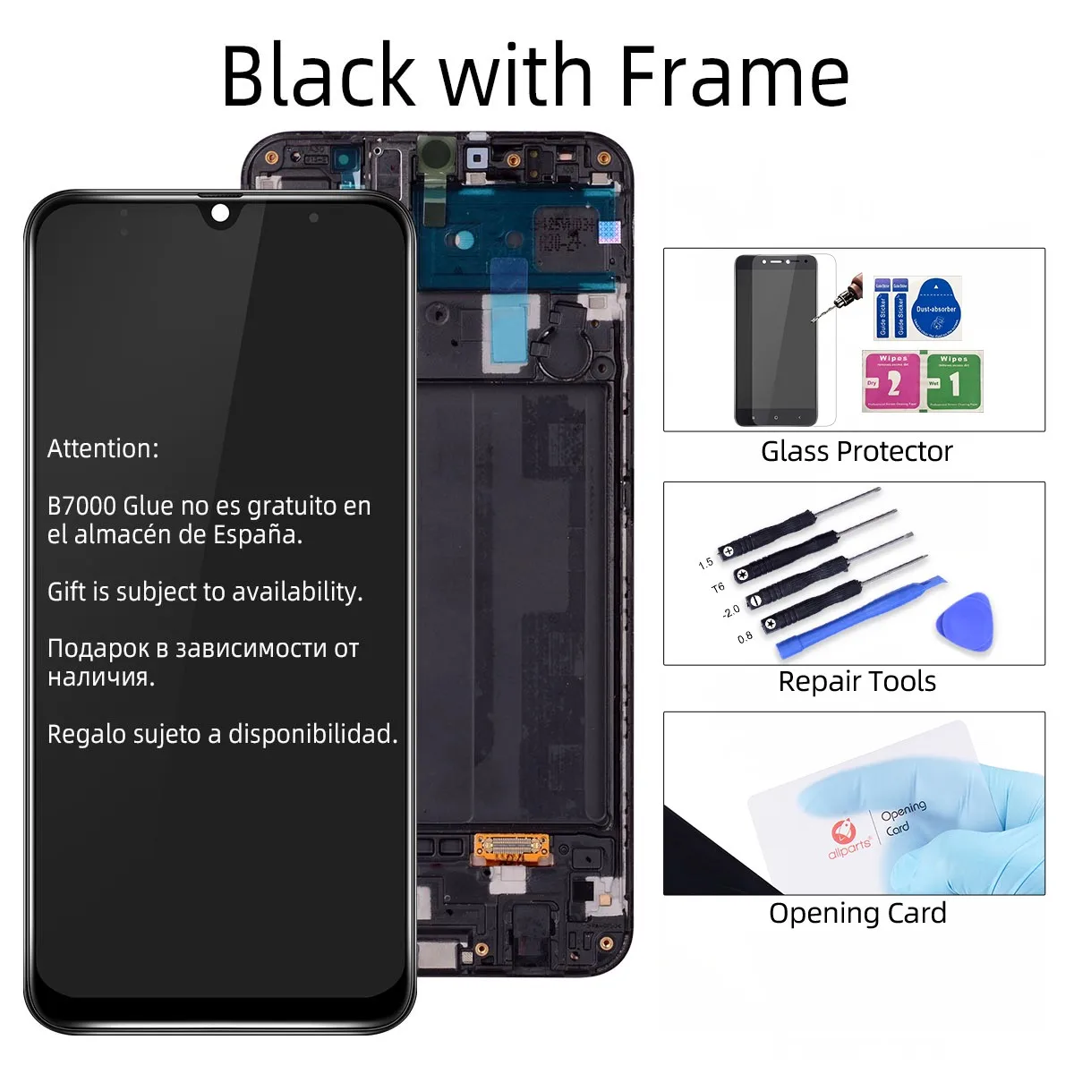 Супер AMOLED ЖК-дисплей для samsung GALAXY A30 A305/DS A305F A305FD A305A сенсорный экран дигитайзер в сборе для samsung A30 lcd - Цвет: Black with Frame