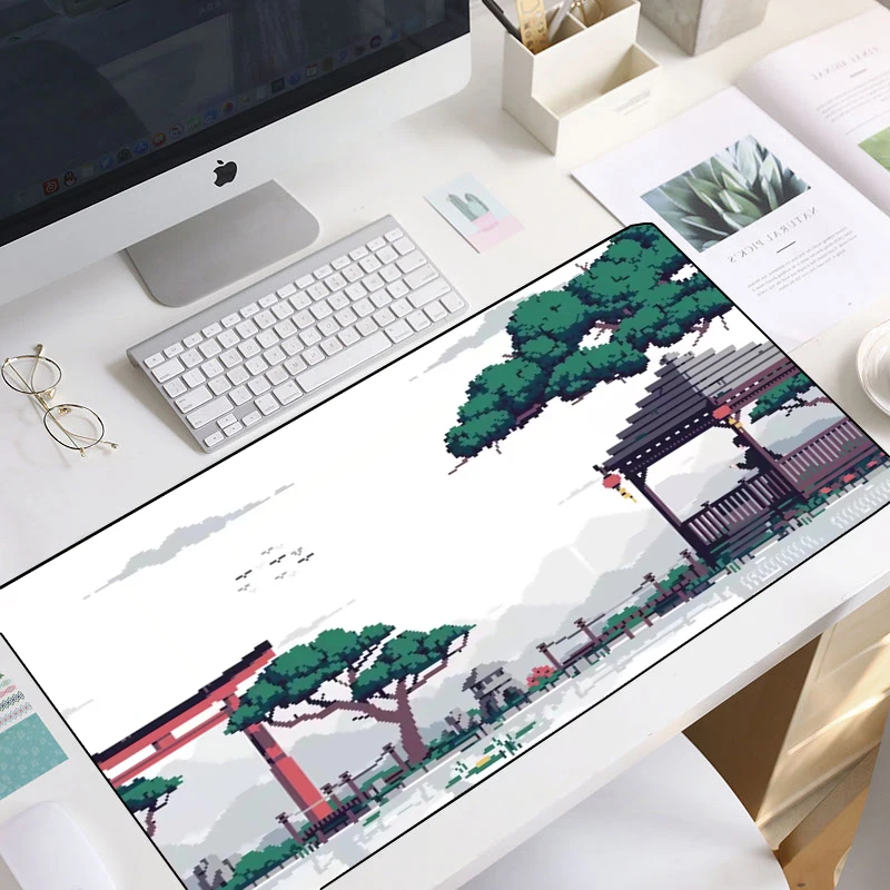 

Large Non-slip Decorative Table Mat Anime Punk Carpet Mount Fuji Cherry Blossom Scenery Mousepad Xxl Anime Office Game Table Mat