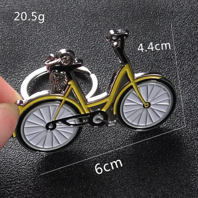 Брелок для ключей на велосипед аксессуар сумочка 10 штук желтого цвета украшение