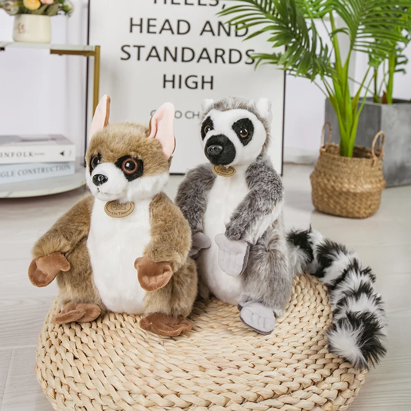 

Simulation Lifelike Short-armed Lemur Monkey Plush Toys Soft Stuffed Cute Animals Doll Kids Girls Friends Birthday Xmas Gifts