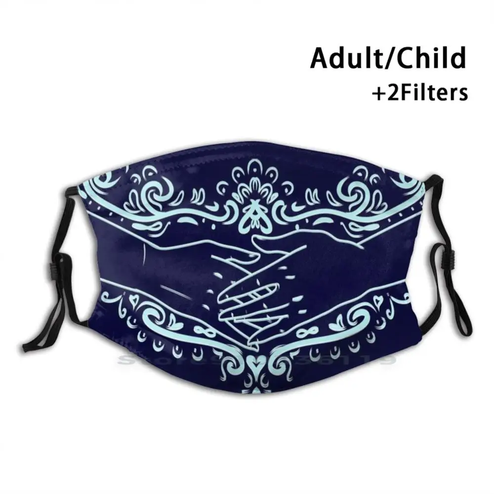 Конституция Печати Многоразовая Маска для Рта с Фильтром Pm2.5 для Детей Tатуировка Орнаментальная Мандала Критическая Роль Джестер Лаворре он.
