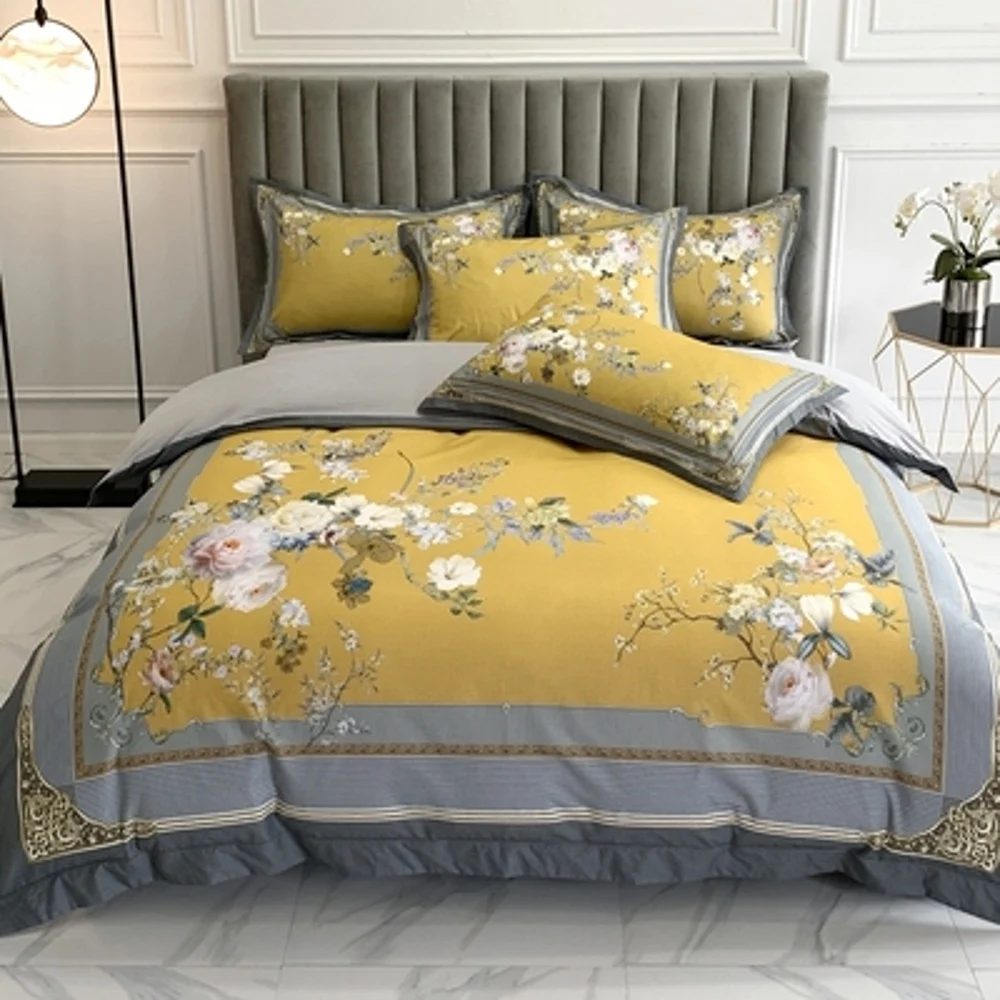 

Warm winter, Chinese style, high-end long-staple cotton, brushed cotton, cotton-style digital printed bed sheets, quilt cover