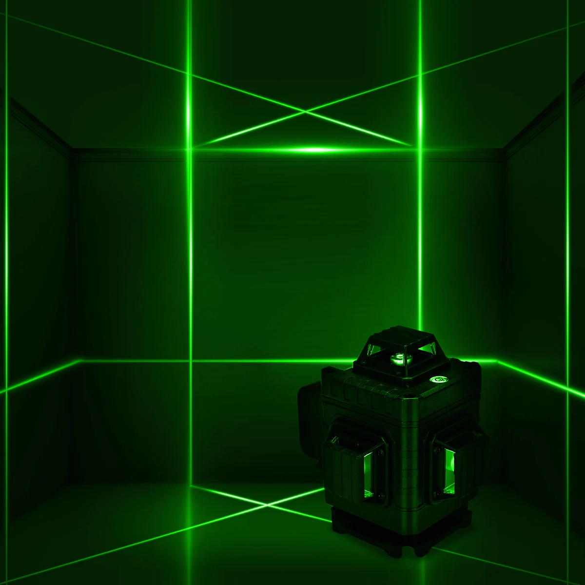 Самонивелирующийся лазерный уровень 4D 12/16 линий с цифровым аккумулятором