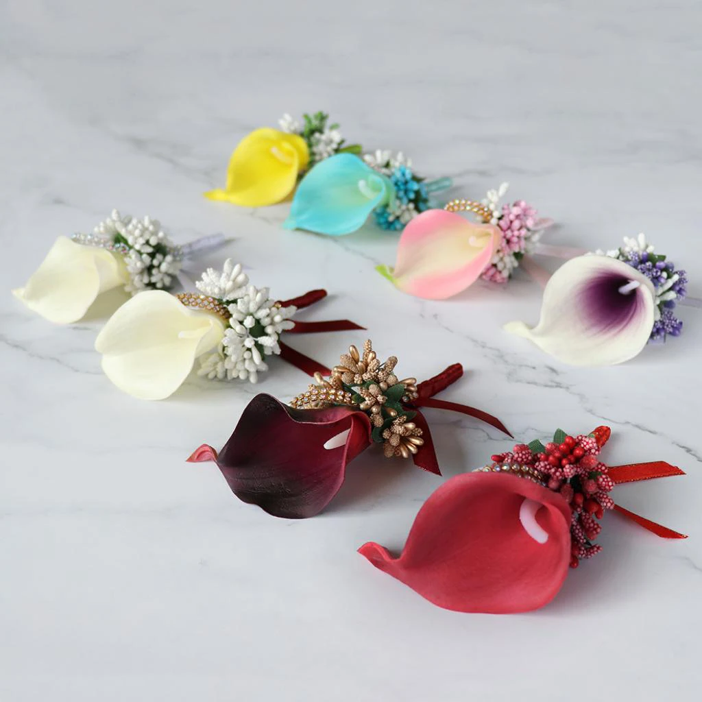 Свадебные бутоньерки и Calla Berry для невесты жениха брошь на булавке выпускного