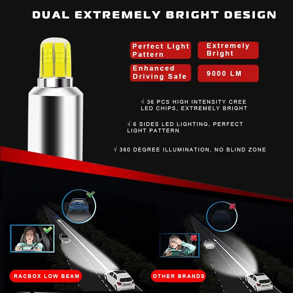 FUXUAN 3D H4 H7 светодиодный 360 градусов H1 H3 H8 H11 HB3 9005 HB4 9006 фары мини 18000LM 6500 к авто