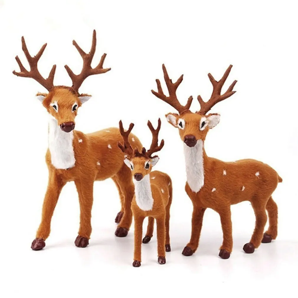 

Christmas Xmas Elk Doll Plush Simulation Deer Reindeer For Home Christmas Festival Party New Year Kids Gifts Props Ornamentss