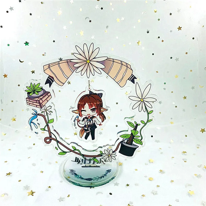 

Arknights Stand Card Keychain Acrylic Fashion Game New Year Desk Model Keyring Exusiai Amiya Angelina Gift