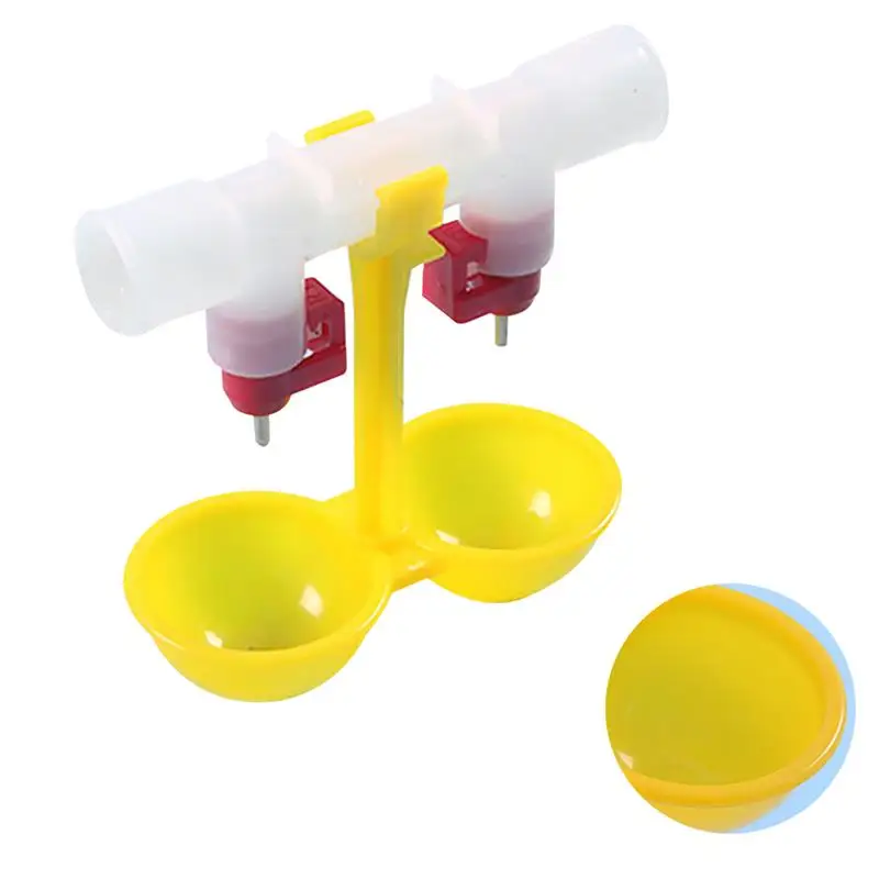 10 шт. куриный питьевой ниппель двойного сопла поилка для кур чашка лоток миска