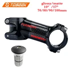 TOSEEK Углеродистые стебли 17 градусов 10 градусов велосипедный стержень 708090100 мм руль для велосипеда стебли с гарнитурой верхняя крышка MTB часть