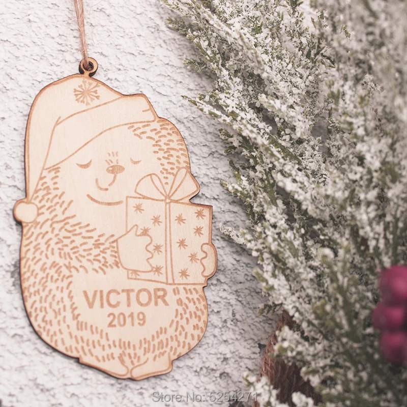 Оригинальное Рождественское украшение для ребенка в виде ежика и леса