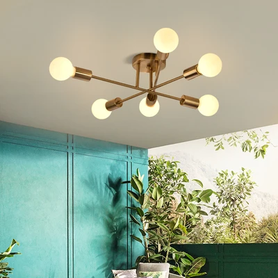 Современная люстра sputnik светильник в скандинавском стиле полуутопленное