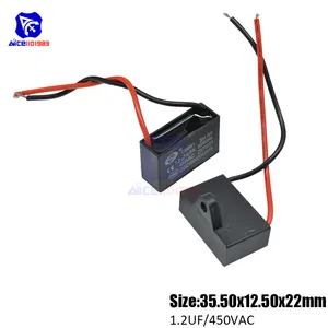 Diymore CBB61 AC 450V 1.2F  5% емкость 5060 Гц 2 провода Рабочий конденсатор для двигателя вентилятора кондиционера