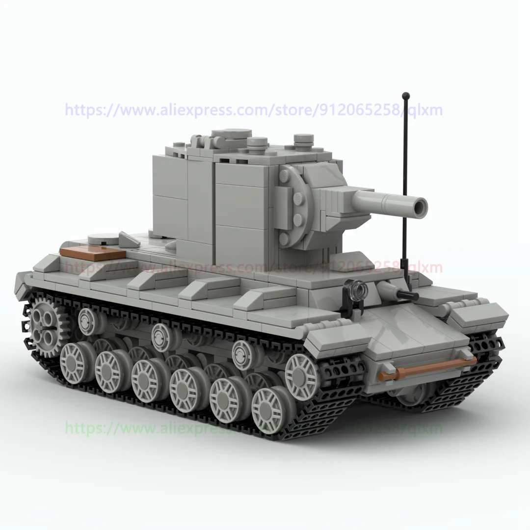 

KV-2 Heavy Tank WW2 Military Weapon Building Blocks Toy Army for Soldier Figures Assemblable Model Educational Toys for Children
