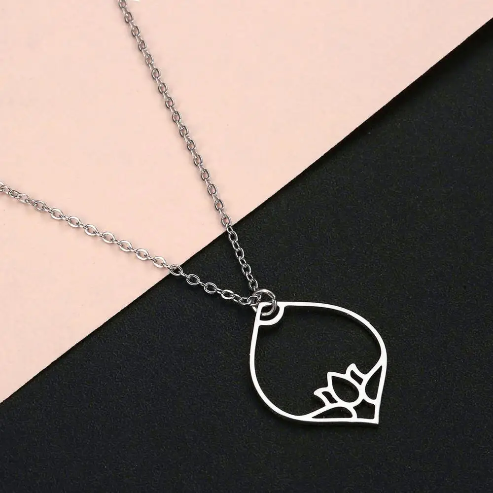 Чандлер из нержавеющей стали водослива лотос ожерелье Яга Карма Будда