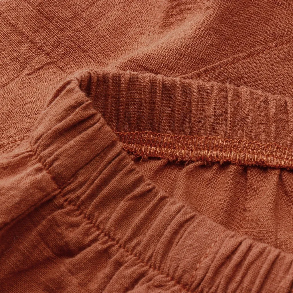 

Cotton Linen Short Pants High Waist Summer Plus Size Casual Short Trouser Loose Wide Leg Women Pants