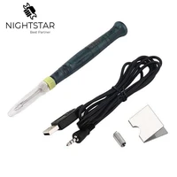 mini usb electric portable soldering gun with led indicator hot iron welding heating tool 5v 8w soldering iron